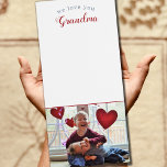 We Love You Grandma Add a Photo Magnetic Notepad<br><div class="desc">A magnetic note pad for list lovers!  Add your child's photo to to this custom paper pad and give your grocery list an upgrade!  Makes a wonderful gift for family and friends,  especially Grandmas!!</div>