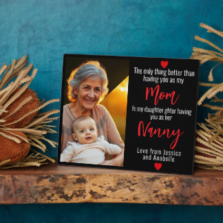 We Love You Grandma Custom 1-Photo Plaque