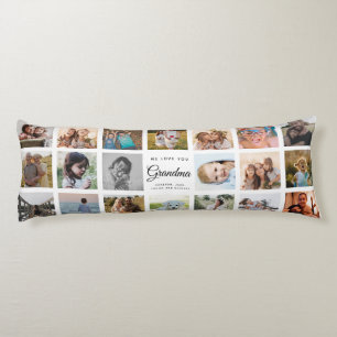 We Love You Grandma Custom Photo Collage Modern Body Pillow