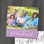 We Love You Grandma Custom Photo Magnet<br><div class="desc">Affordable custom printed magnets personalized with your photos and text. Add a special photo with your mother or grandmother for Mother's Day. Text reads "We Love You Grandma" or customize it with your own message. Use the design tools to add more photos, change the background colour and edit the text...</div>