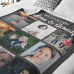 We Love You Grandma & Grandpa Photo Collage Fleece Blanket<br><div class="desc">Give your grandma and Grandpa something special this christmas or any other occassion! Wrap them up in this gorgeous photo collage blanket with text tht reads 'WE LOVE YOU GRANDMA AND GRANDPA' . The font style, size and colour can be changed by clicking on the customize further link after personalizing....</div>