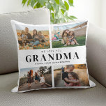 We Love You Grandma Personalized 4 Photo Collage Throw Pillow<br><div class="desc">Say we love you to grandma this holiday season with a personalized Christmas gift throw pillow featuring 4 of your favourite photos and grandchildren kids names and . All text in this design is editable so you can add your own message or text. Available in a variety colours, styles and...</div>