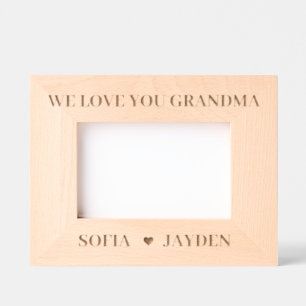 We Love You Grandma Personalized Etched Frames
