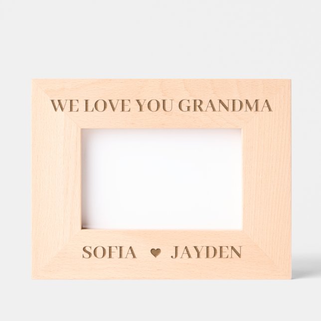 We Love You Grandma Personalized Etched Frames (Front)