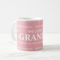 We Love You Grandma Personalized Kids Names