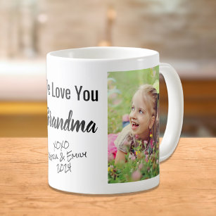 We Love You Grandma Personalized Photo & Names Coffee Mug