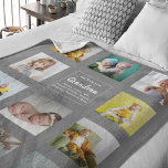 We Love You Grandma Photo Collage Fleece Blanket<br><div class="desc">Wrap your grandmother in the warmth of love and memories with our customizable photo collage blanket. Perfect for Christmas or any special occasion, this unique gift allows you to personalize with your own message, grandkids' names, and even the background colour. Nothing says love like a soft cuddle swathed in cherished...</div>