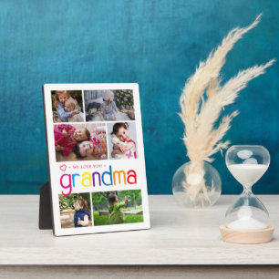 We Love You Grandma Photo Collage Plaque