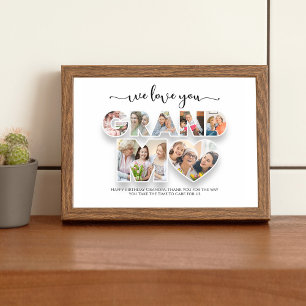 We Love You Grandma Photo Collage Poster