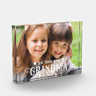 We Love You Grandma Photo Custom Colour