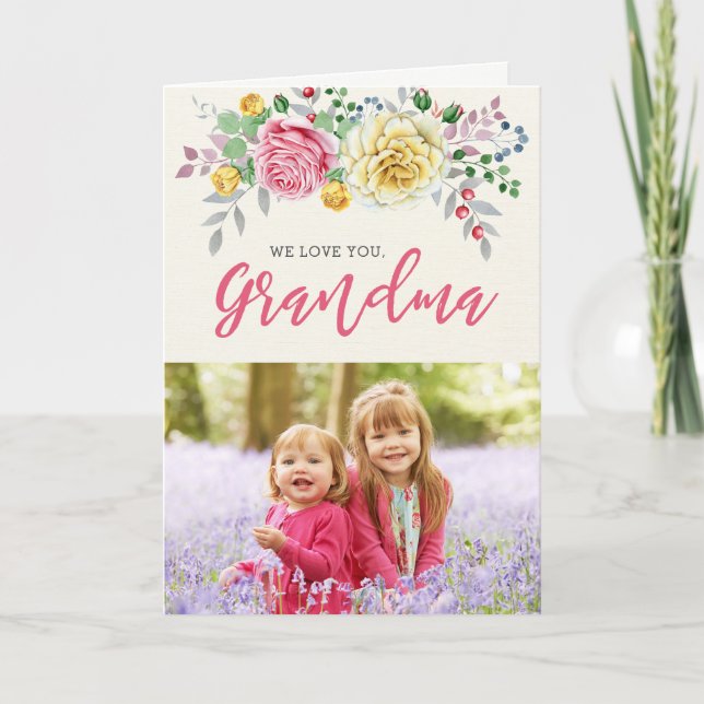 We Love You, Grandma | Photo Greeting Card (Front)