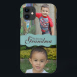We love you Grandma Photo iPhone 5 case<br><div class="desc">This design allows you to place a couple photos on the iPhone cover. The middle contains a pretty frame that says "We love you Grandma". To reposition or resize your photos, click on the Customize It button. All items are customizable, if you'd like a different colour frame just message me....</div>