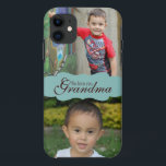 We love you Grandma Photo iPhone 5 case<br><div class="desc">This design allows you to place a couple photos on the iPhone cover. The middle contains a pretty frame that says "We love you Grandma". To reposition or resize your photos, click on the Customize It button. All items are customizable, if you'd like a different colour frame just message me....</div>