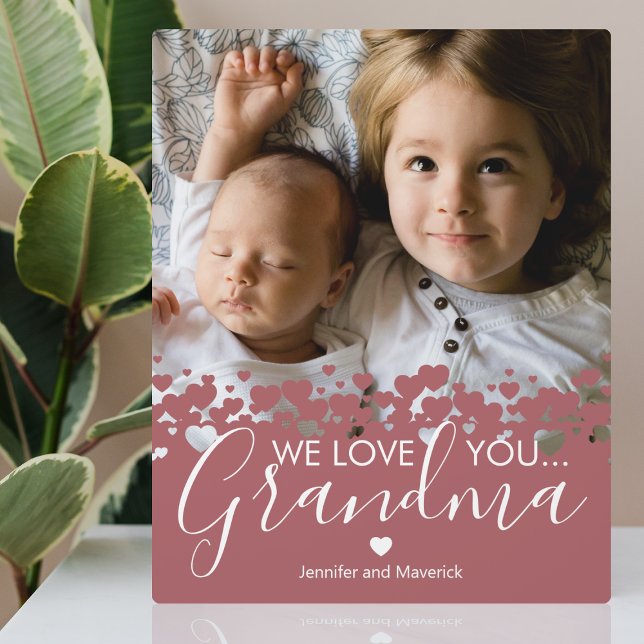 We Love You Grandma Photo Plaque (Creator Uploaded)