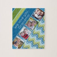 We love you grandma with 4 photos and zig zags