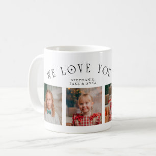 We Love You Grandpa 4-Photo White  Coffee Mug