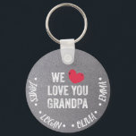 We love you Grandpa, Custom Names Keychain<br><div class="desc">Grandpa Gift,  Gift for Him,  Personalized. *** if you encounter any design problem or need help,  you can contact me for assistance.***</div>