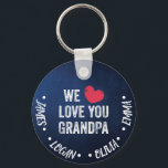 We love you Grandpa, Custom Names Keychain<br><div class="desc">Grandpa Gift,  Gift for Him,  Personalized. *** if you encounter any design problem or need help,  you can contact me for assistance.***</div>