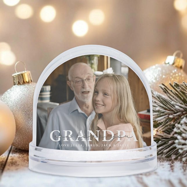We Love You Grandpa Custom Snow Globe (Créateur téléchargé)