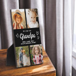 We Love You Grandpa Modern Photo Collage Plaque<br><div class="desc">The Grandpa We Love You Heart Modern Photo Collage Plaque is a touching and personalized gift that showcases your love for your grandfather. This beautifully designed plaque features a heart-shaped photo collage, allowing you to add your favourite family pictures in a modern and stylish layout. The heartfelt "We Love You,...</div>