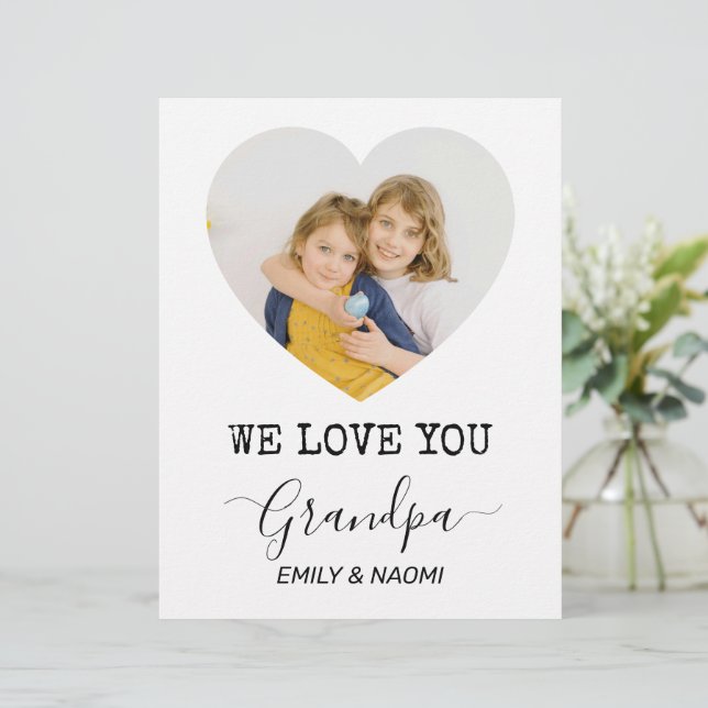 We Love You Grandpa | Personalized Letterhead (Standing Front)