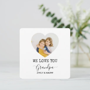 We Love You Grandpa   Personalized Photo Card