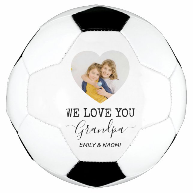 We Love You Grandpa | Personalized Soccer Ball (Front)