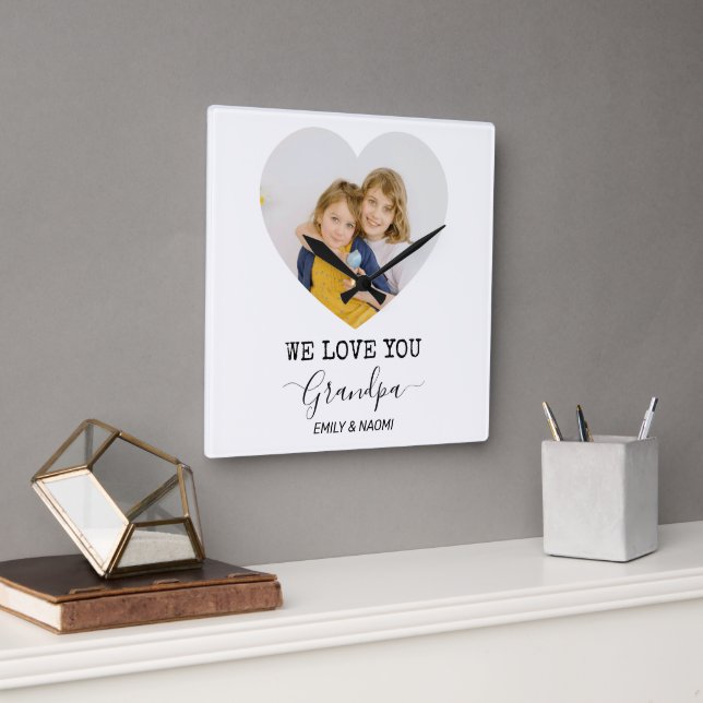 We Love You Grandpa |  Personalized Wall Clock (Office)