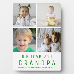 We Love You Grandpa  Photo Collage  Keepsake Plaque