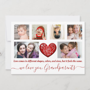We Love You, Grandparents Six Photos Love Holiday Card