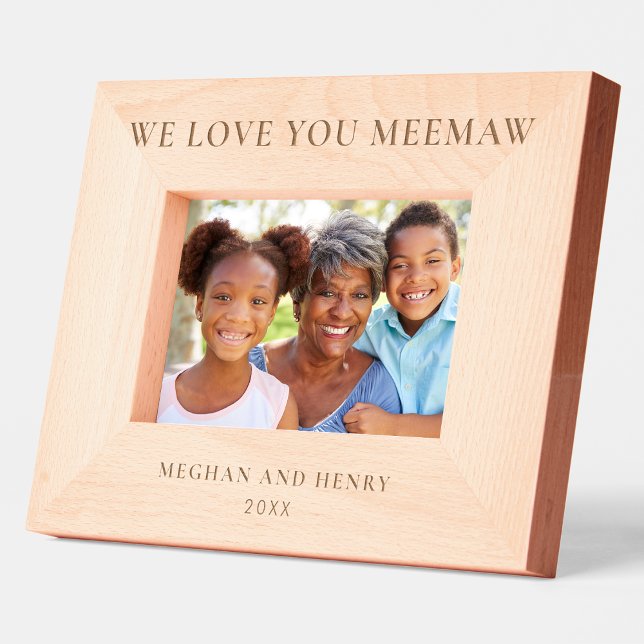 We Love You Meemaw Personalized Photo Frame Gift (Creator Uploaded)