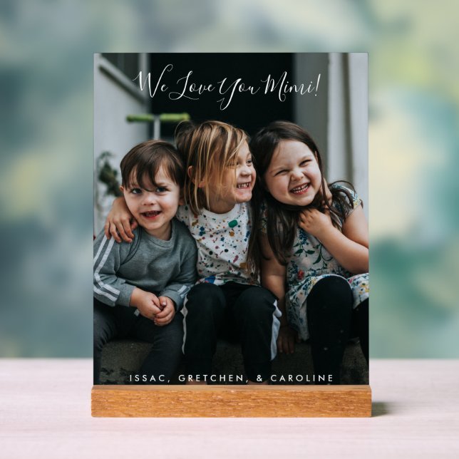 We Love You Mimi Custom Family Photo Display Names (Neutral)