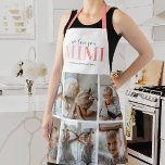 We Love You Mimi Photo Collage Apron<br><div class="desc">A personalizd apron for a special grandmother featuring a 6 photo collage template of the children, the words "we love you mimi" in a cute pink gradient font, and the kids names.</div>