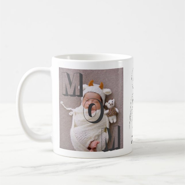 We Love You, Mom! Custom 2-Photo Collage Mug (Left)