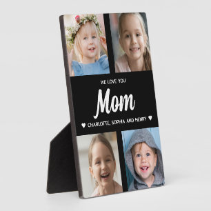 We Love You Mom Family Keepsake Photo Collage  Plaque