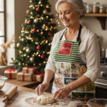 WE LOVE YOU MOM Family Photo Collage Christmas Apron<br><div class="desc">Perfect gift for Mother's Day,  Birthday,  or the Holidays: A modern,  sweet apron customized with ten of your personal favorite photos as well as a message,  names for the best mom ever. This is the Christmas Holiday green and red version.</div>