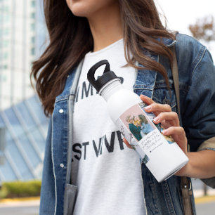 We Love You Mom   Modern 6 Photo Collage 532 Ml Water Bottle