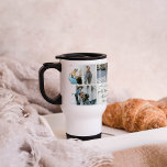 We Love You Mom | Modern 6 Photo Collage Travel Mug<br><div class="desc">Modern colours, fun typography overlays and room for six photos with a personalized message. All colours and text can be personalized. Can be customized for any moniker - mama, grandma, nana, meema, abuelito, grammie, grammy, momma, mimi, nanny, memaw, nanie, yiayia etc.). Add your custom wording to this design by using...</div>