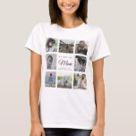 WE LOVE YOU MOM Modern Chic Family Photo Collage T-Shirt<br><div class="desc">Modern Instagram Photo Collage Mother's Day Family T-shirt
 A beautiful,  modern Mother's Day gift: A trendy instagram photo collage shirt with your personal message and names for the best mom ever.</div>