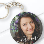 We Love You Mom Modern Classic Photo Keychain<br><div class="desc">This simple and classic design is composed of sans serif and playful cursive typography and add a custom photo. Change "Mom" to mother,  mama,   mum etc.</div>