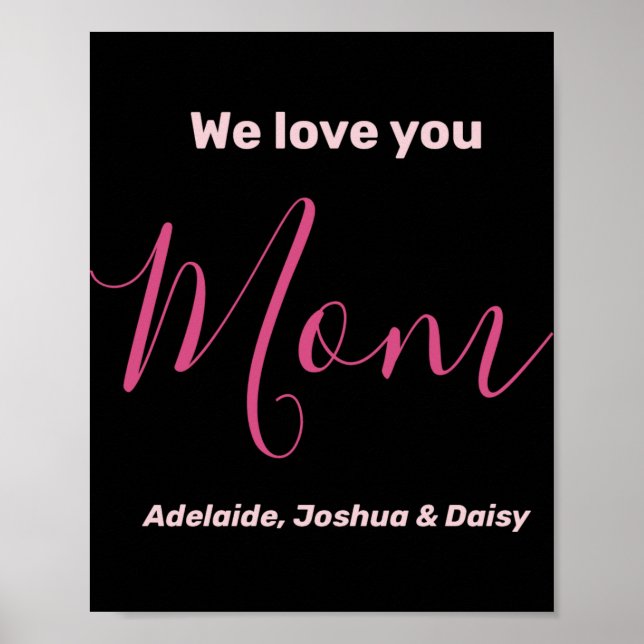 We Love You Mom Nk Minimalist  Poster (Front)