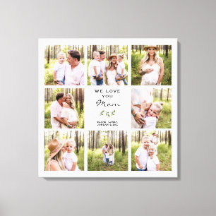 We Love You Mom Photo Collage Canvas Print