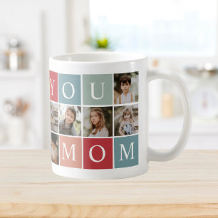 We Love You Mom Photo Collage Coffee Mug