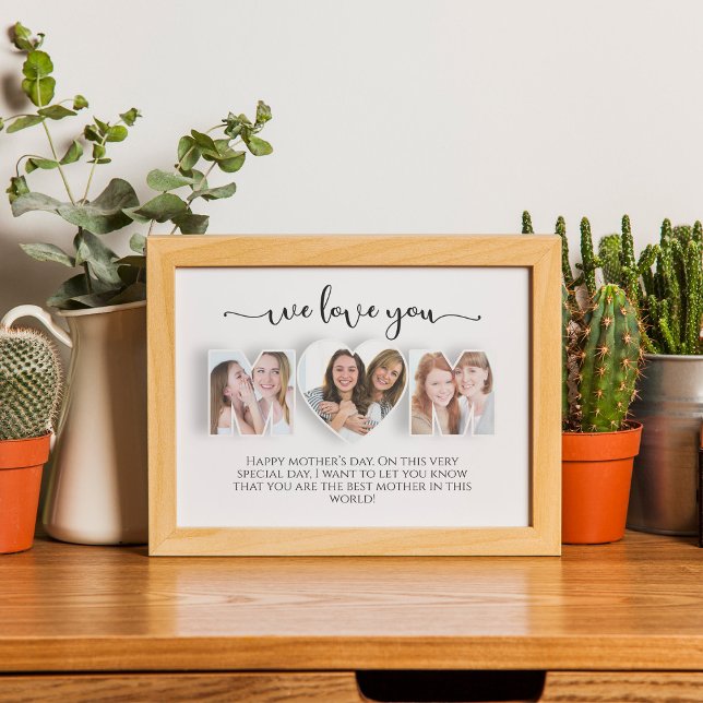We Love You Mom Photo Collage Poster (Creator Uploaded)