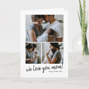 we love you mom photo Mother's Day card