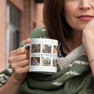 We Love You Mommy   Customized Photo Collage Coffee Mug