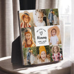 We Love You Mommy Family Modern Photo Collage Plaque<br><div class="desc">The We Love You Mommy Family Modern Photo Collage Plaque is a heartfelt keepsake that celebrates the special bond between a mother and her family. Featuring a customizable design, this plaque allows you to upload your favourite family photos and arrange them into a beautiful collage. The sleek, modern layout is...</div>