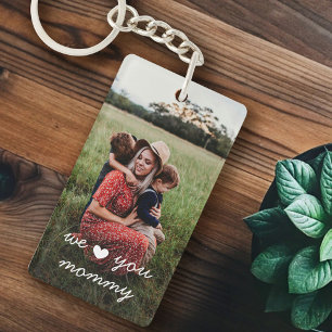We Love You Mommy Photo Keychain