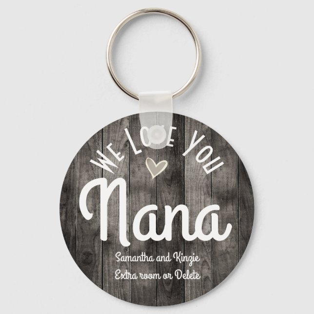 We Love you Nana Custom Names Keychain (Front)