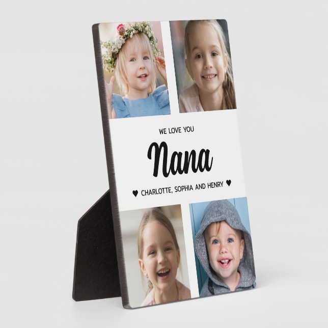 We Love You Nana Family Keepsake Photo Collage  Plaque (Side)